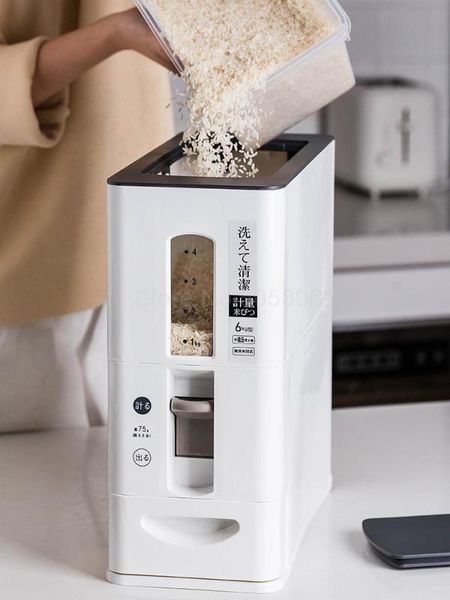 

8000 20 kg loaded rice barrels japan metered storage rice box pest control moisture household grain cylinder