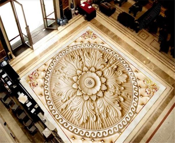 

изготовленная на заказ розничная европейская римская флористическая настенная роспись украшения пола сброса 3d