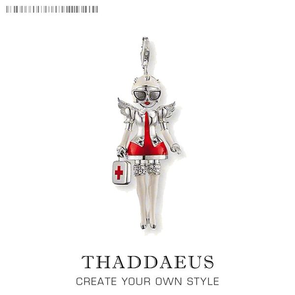 

pendant female nurses doll, brand new fashion jewelry thomas style bijoux 925 sterling silver accessories gift for ts woman