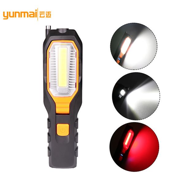 

cross border new pattern plastic bring magnet can move work lamp cob led light can rotating bring antenna work lamp