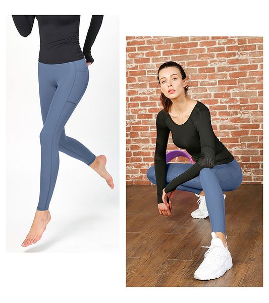 

hisimple 2020 side pockets sports pants women leggings elastic breathable black blue pink green running training gym yoga pants s-3xl, White;red
