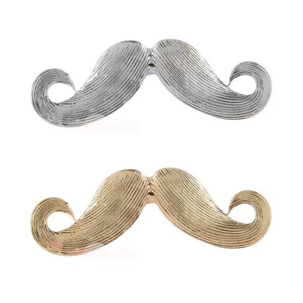 

wholesale 2pcs kitsch cosplay moustache mustache metal ring adjustable size, Silver