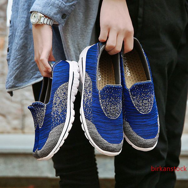 

lightgreen весна / лето мужской обуви пара ходьба обувь дышащей мягкая fly тканого lovers спортивная легкая flats скольжение на обуви