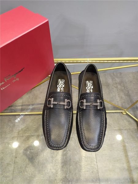

leather mens loafers shoes 2019 new spring men's peas shoes non-slip casual shoes's breathable driving men's shoes big size:3, Black