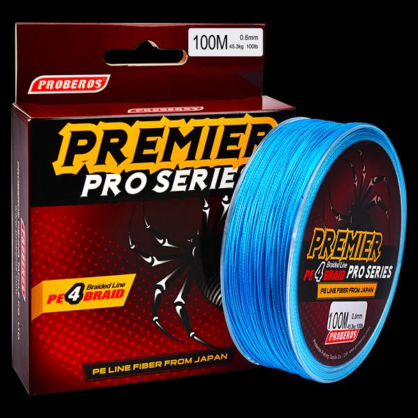 

100m 4 stands fishing lines green/grey/yellow/blue/multicolor 4 weaves braided line available 6lb-100lb 4-weaves pe fishing line