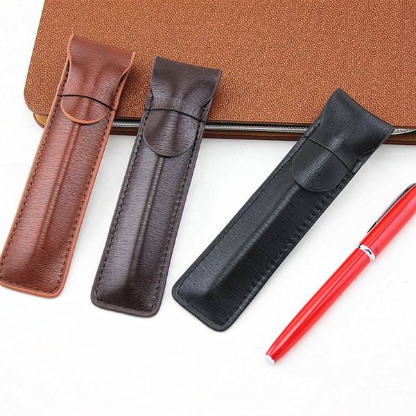 

ootdty retro fountain pens case pencils bag one single writing holder supplies storage 1pc