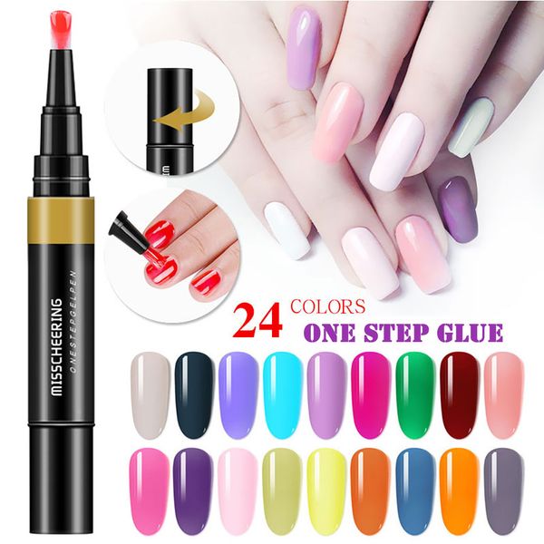

nail art 3 in 1 step nail gel painting varnish pen one step to use uv gel polish pen lazy long lasting manicure