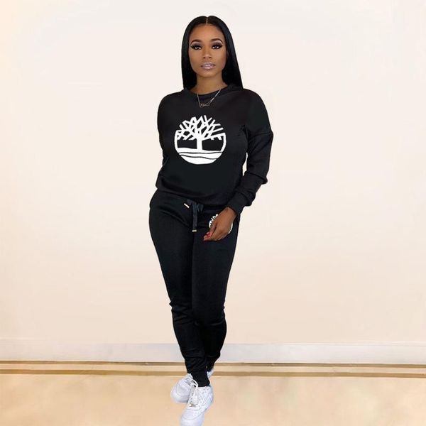 

2020 fashion women's sports suit printing sports wear for women gym set long sleeves round collar sweater suit#, Black;blue