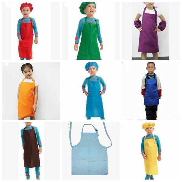 

children kids plain aprons boys girls kitchen cooking baking painting art bib aprons household cleaning tools lxl823-1