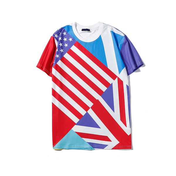 

вл новый дизайнер футболку мужских футболок тенденции бренд ик логотип печати сшивания о воротнике вершина мужчины женщины хлопковых рубашка, White;black