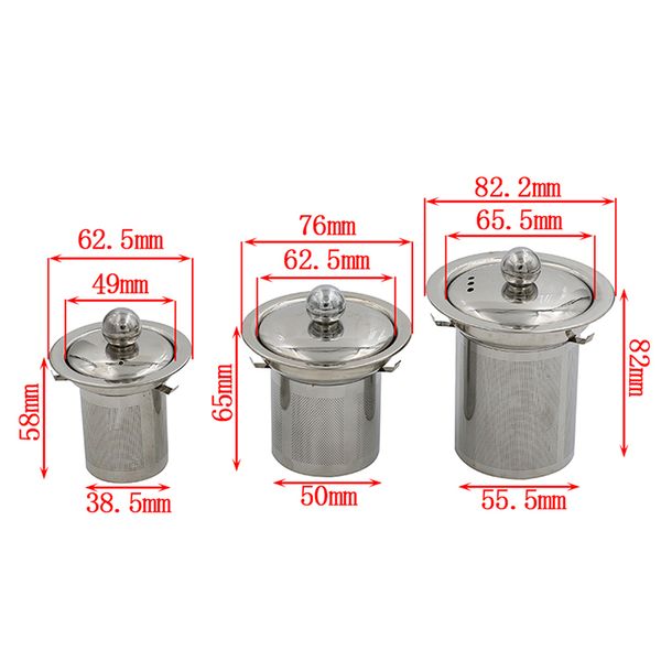 

многоразовый сетка из нержавеющей стали чай infuser ситечки для чая чайника tea leaf спайс фильтр drinkware кухонные принадлежности 3 размер