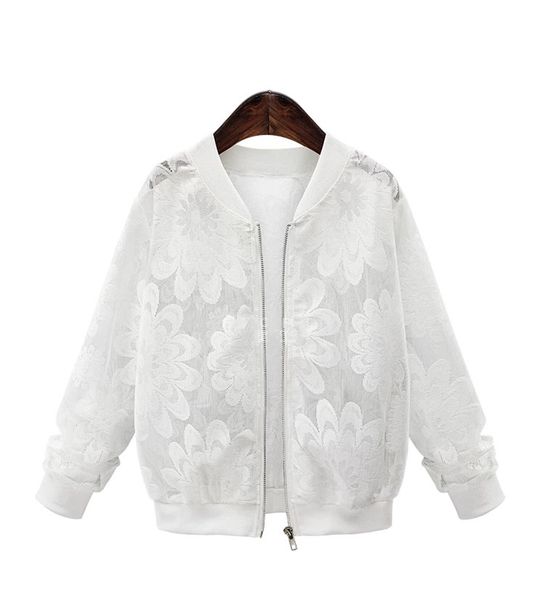 

lace women basic coats long sleeve patchwork transparent zipper casual slim jacket coat zippers bomber jacket outwear, Black;brown