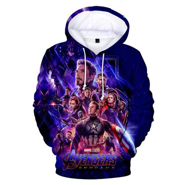 

Взрослые дети Мстители Endgame Quantum Realm Superhero Косплей Толстовка Marvel End Game 3D Толстовка с
