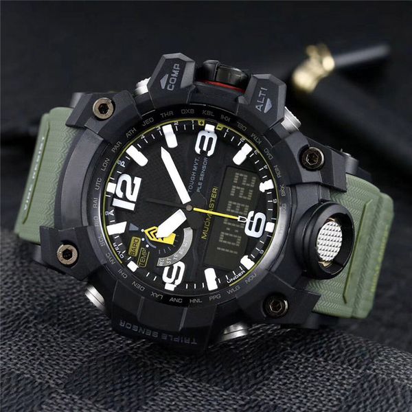 

2019 new 8 color gwg1000 compa 60mm army men 039 port watch military all function hock re i t water wri twatch with box
