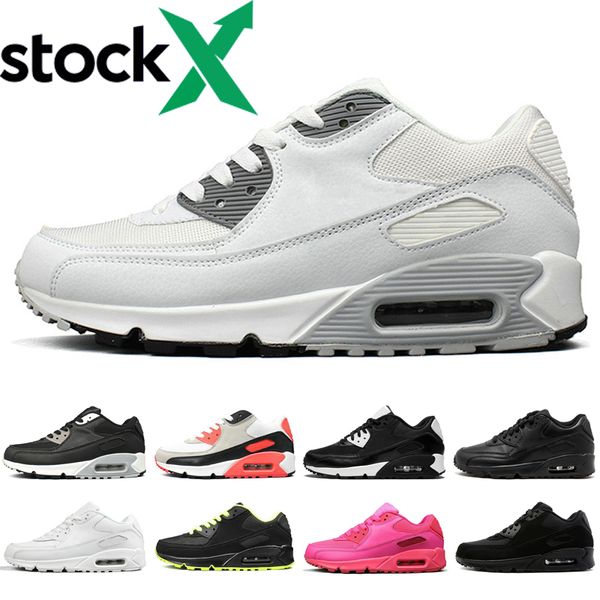 

2020 new 90 90s men women running shoes black croc white oreo infrared outdoor mens womens suede trainers sports sneakers size 36-45, White;red