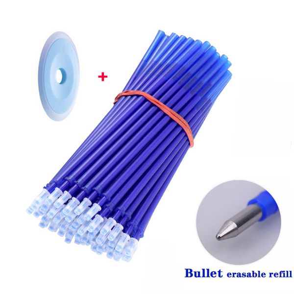 

20pcs/set point erasable pen refills rods 0.5mm blue black ink erasable gel pen for school office writing stationery