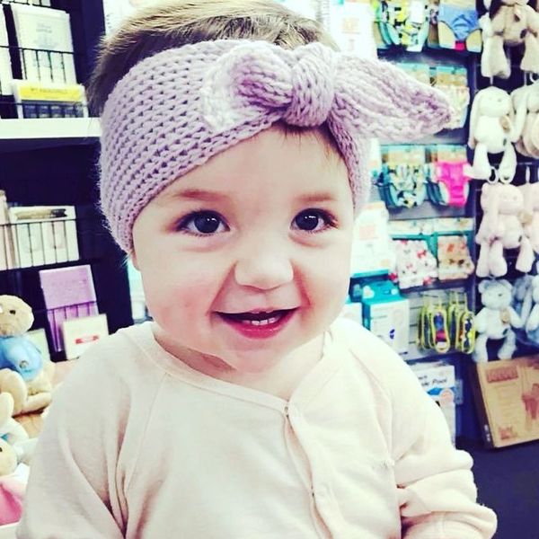Cute Baby Headbands Kids Infant Toddler Girls Bunny Rabbit Knitted