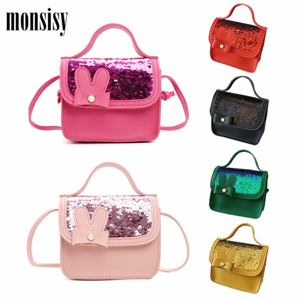 

monsisy girl shiny coin purse handbag children wallet small coin pouch box kid change purse cute bowknot baby money bow mini bag, White