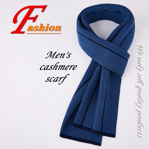 

high-grade new men's business casual all-match comfortable soft breathable fashion no-iron crease proof keep warm cashmere scarf, Blue;gray