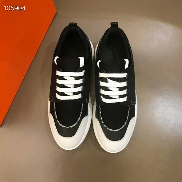 

2019 new arrival fashion patchwork sneakesr men casual shoes luxury designer genuine leather shoes size: man 38~44, Black