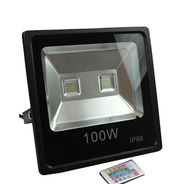 

200w rgb led flood light ip65 waterproof black shell 16 colors change 4 modes with remote control wall wash light security light