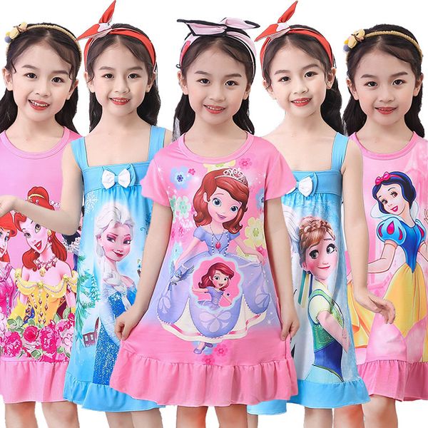 

Flannel nightdress for girls cartoon warm sleeping skirt Princess Big Teen winter Long Sleeve Fleece christmas kids Nightgown