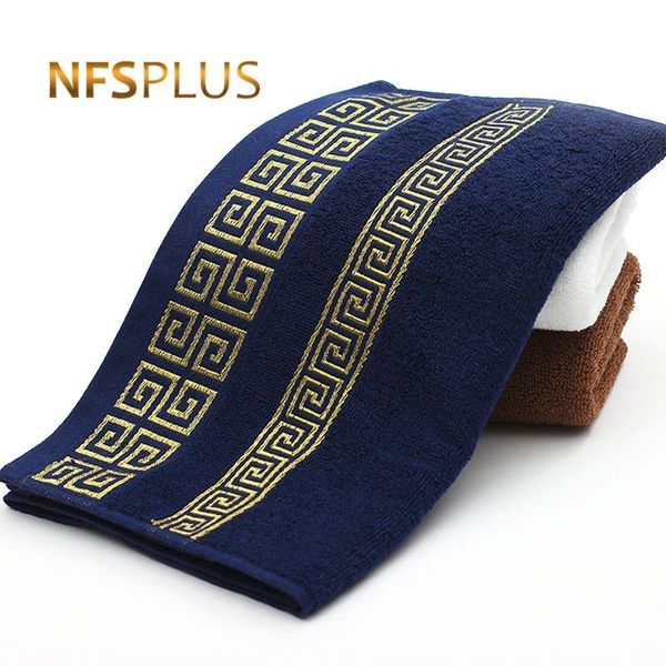 

100% cotton face towel for bathroom adults 34x75cm geometric stripes terry bath towel washcloth absorbent hand 4 designs