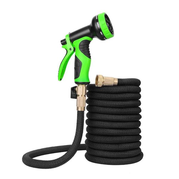 

25ft-100ft water pipe multi-function car high-pressure car wash water gun garden gardening watering pipe black suit