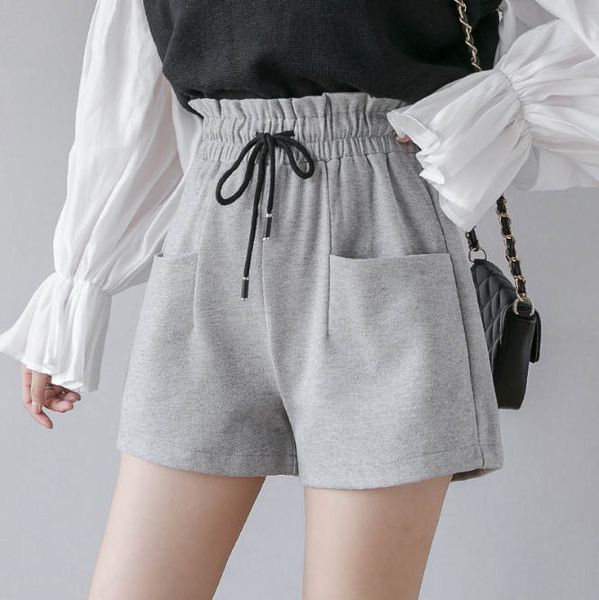 

2019 новая мода женские дизайнерские шорты летние повседневные легкие расклешенные шорты чистого цвета m-4xl, White;black