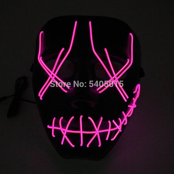 

halloween novelty party mask holiday diy decoration light up mask masquerade glow party supplies suitable for adult