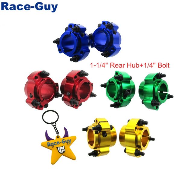 

32mm 1-1/4" lightened billet aluminum racing bore rear wheel hub 1/4" bolts for racing go kart cart drift trike