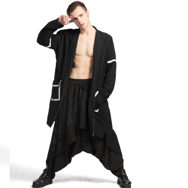 

drop-virilha камуфляж дос homens нерегулярные шаровары де cintura эластик брюки largas calças дос homens gótico сделать винтажную rua час, Black