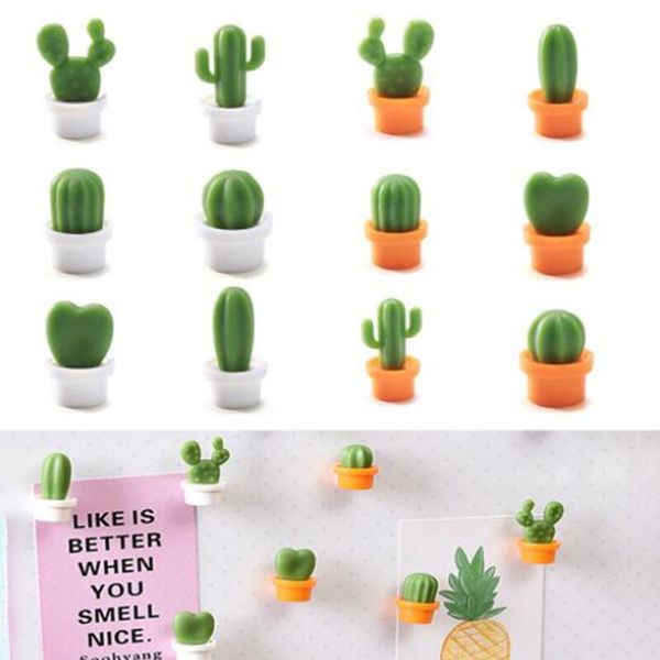 6 pz/set Magneti Frigo Carino Pianta Grassa Magnete Pulsante Cactus Frigorifero Messaggio Sticker Magnete Spedizione Gratuita LX8616