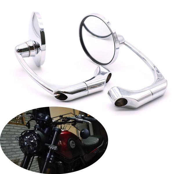 

motorcycle accessory modified retro classic metal circle rearview mirror