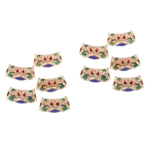 

10pcs dreadlock hair beads braiding pins rings cuff clips fashion jewelry