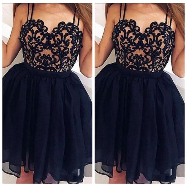 

wear black spaghetti lace top короткие платья homecoming 2021 sexy girls градаций коктейль пром платья мини ночной клуб, Blue;pink