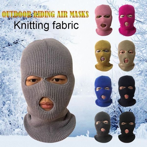 

army tactical mask 3 hole full face mask ski winter cap balaclava hood new
