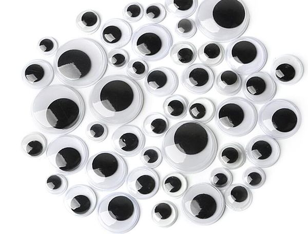 

200 pcs/lot not self-adhesive 3/4/5mm eyes for toys dolls googly wiggly eyes diy scrapbook accessories
