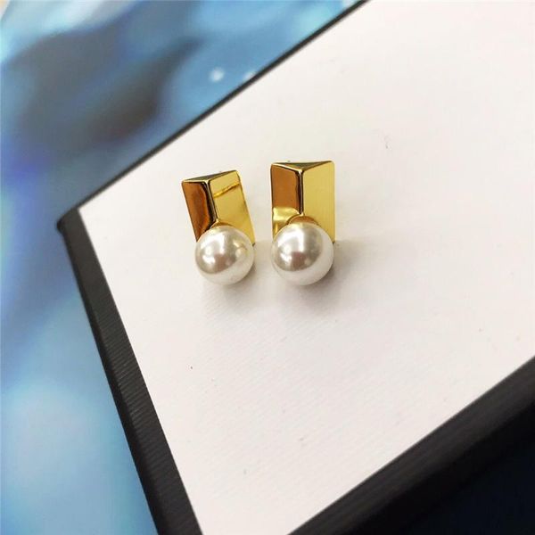 

роскошная ювелирные изделия женщины pearl серьги смазливая нежные pearls стержня уха известный дизайнер серьги plated 24k gold, Silver