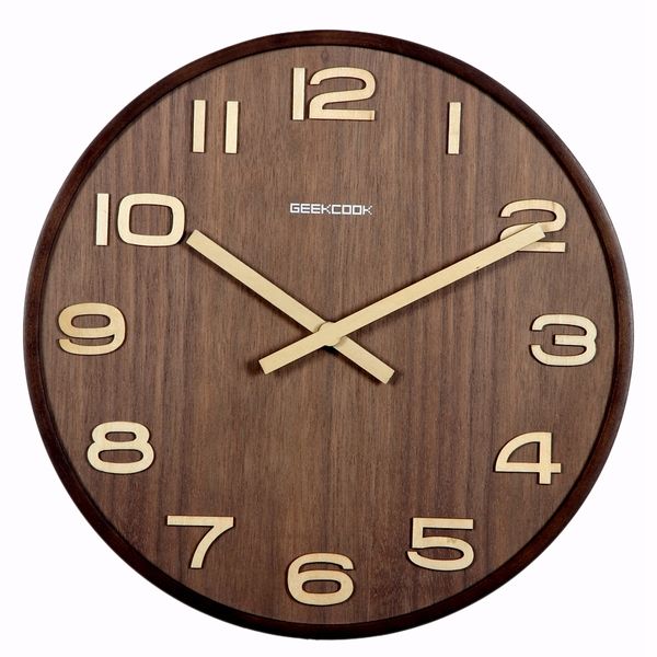 

geekcook not reflective 12 inch simple design bamboo wall clock clocks watch sat creative living room study time bar wall cloc