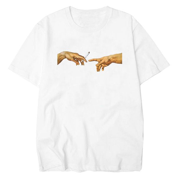 

лето мужчины женщина футболка мужчина harajuku смешной печать tshirt мужчина hip hop хлопковой смесь streetwear футболочки homme tops 206061, White;black