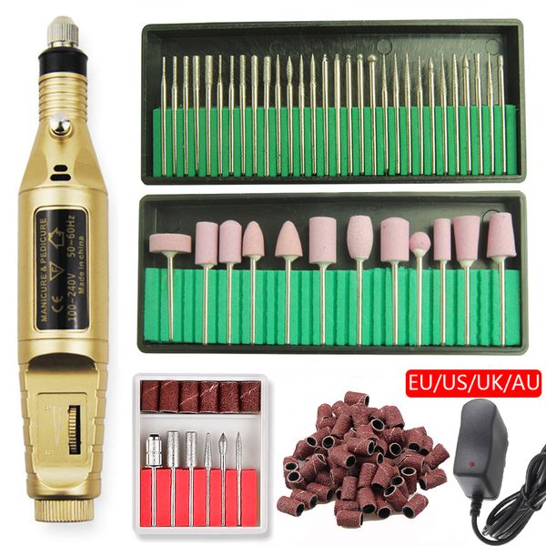 

professional manicure machine electric nail drill bits set mill cutter nail art sanding file gel polish remover ceramic cutter