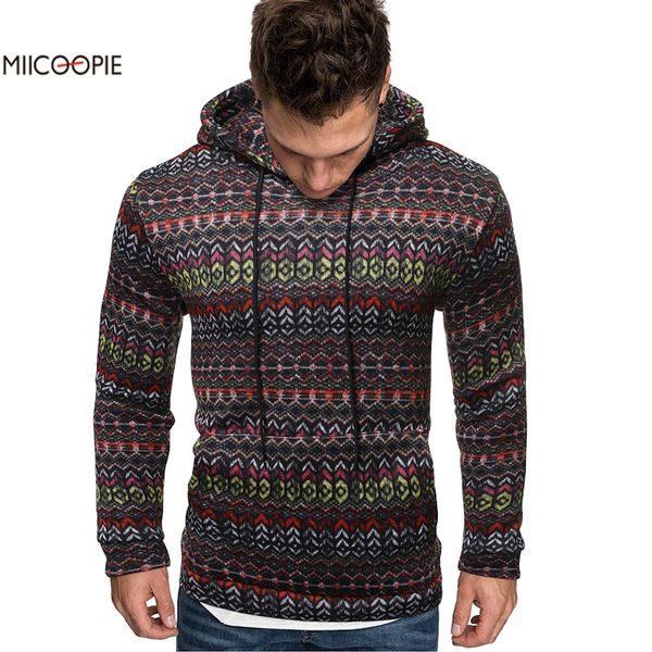 

miicoopie mens hoodie sweatshirt fashion print series mens pullover hoodie, Black