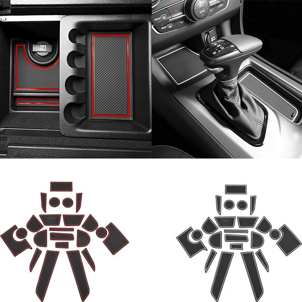Tappetini per slot per porte interne in PVC Tappetino antiscivolo per slot per ingranaggi per Dodge Charger 2015-2019 Accessori per interni auto