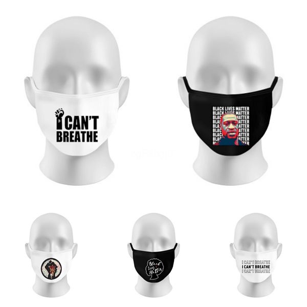 

i can't breathe masks black lives matter face mask fashion washable reusable anti dust face designer letter mask 8styles rra3130 #217