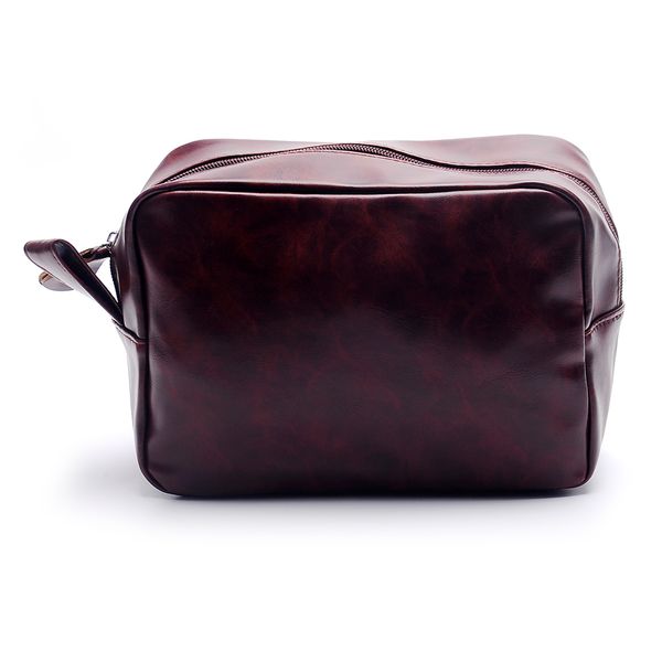 

pu cosmetic bag wholesale blanks handmade men's shaving bag men's leather travel case dopp kit gift for him dom106137