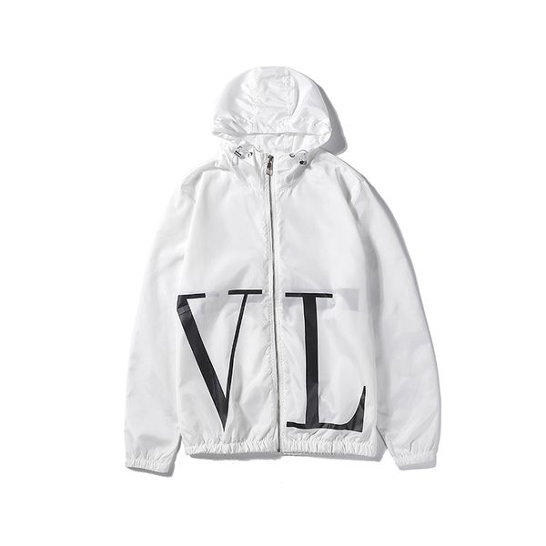 

19ss autumn mens designer brand coat high end tide brand vltn loose hooded windbreaker luxury fashion letter simple jacket new arrival, Black;brown
