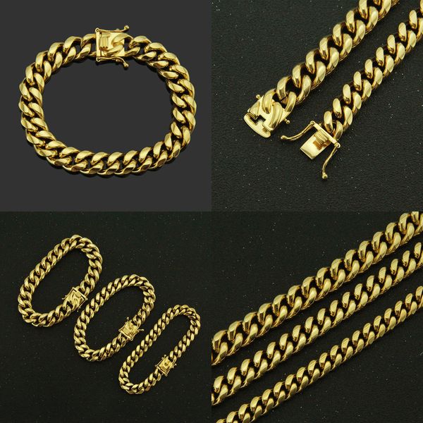 

hip-hop man stainless steel cuba bracelet steel buckle bracelet hand decorate male jewelry retro simple style wedding ring, Black