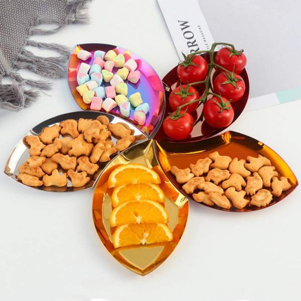 

household metal serving plates snack tray