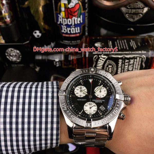 

6 style elling 48mm superavenger a1337011.b907 wristwatches stainless steel vk quartz chronograph workin mens watch watches, Slivery;brown